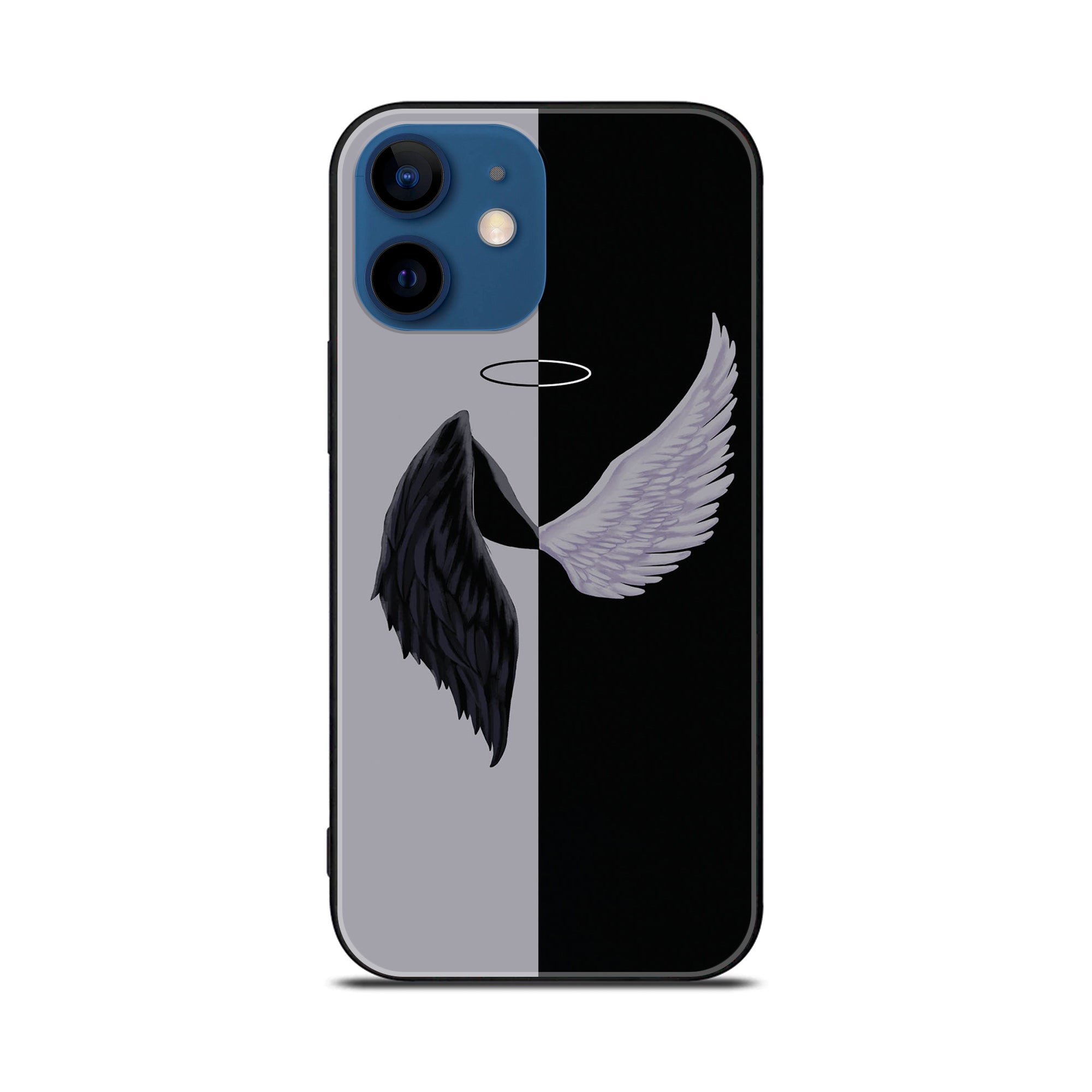 iPhone 12 Mini Angel Wing 2.0  Series  Premium Printed Glass soft Bumper shock Proof Case