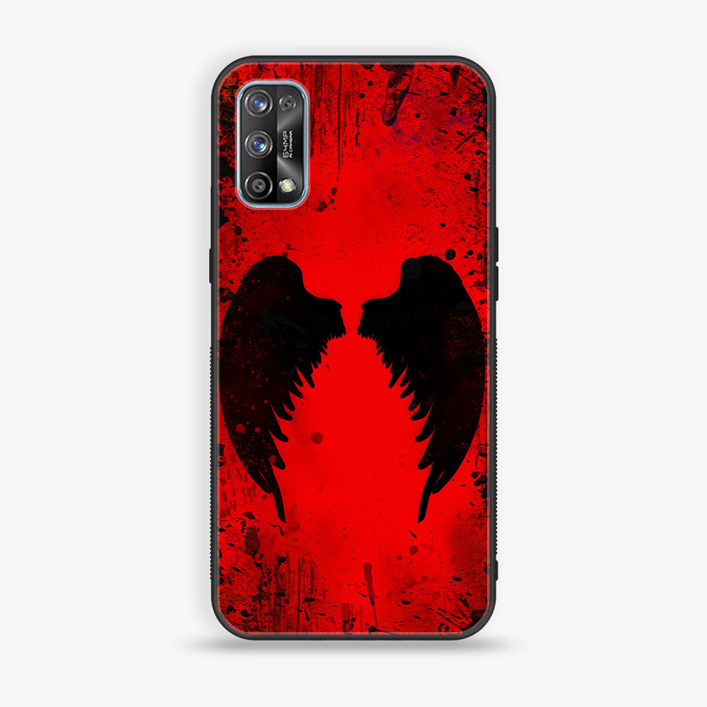 Realme 7 Pro - Angel Wings 2.0 Series - Premium Printed Glass soft Bumper shock Proof Case