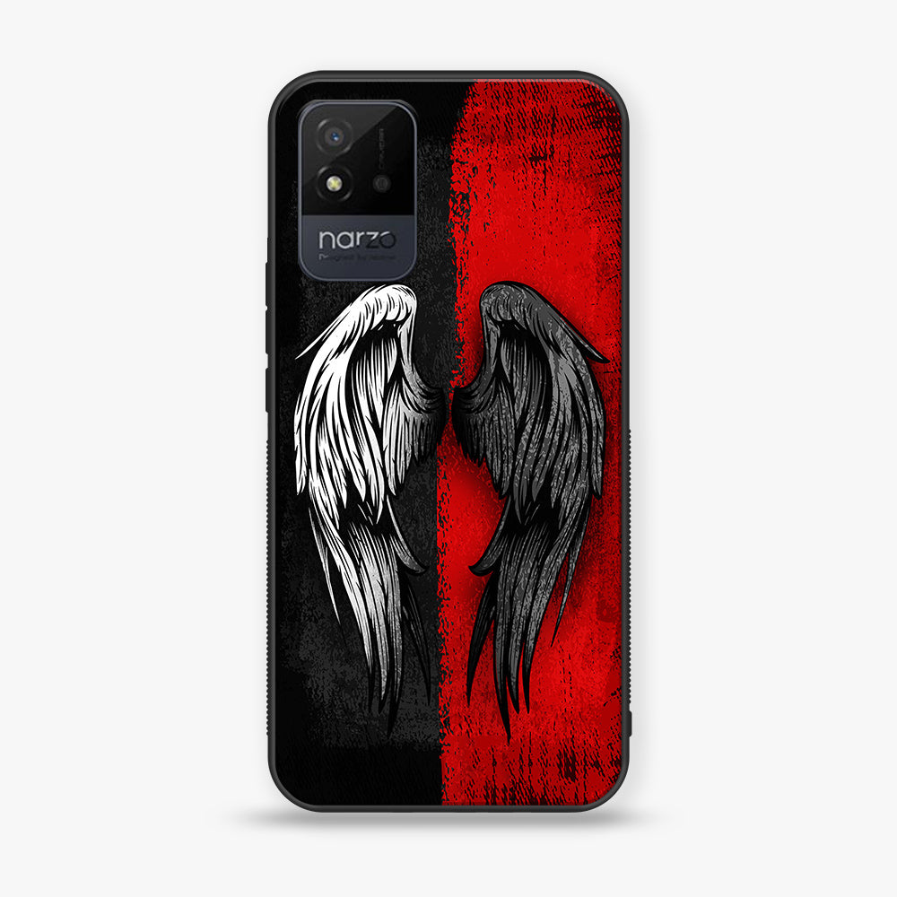 REALME NARZO 50I - Angel Wings 2.0 Series - Premium Printed Glass soft Bumper shock Proof Case