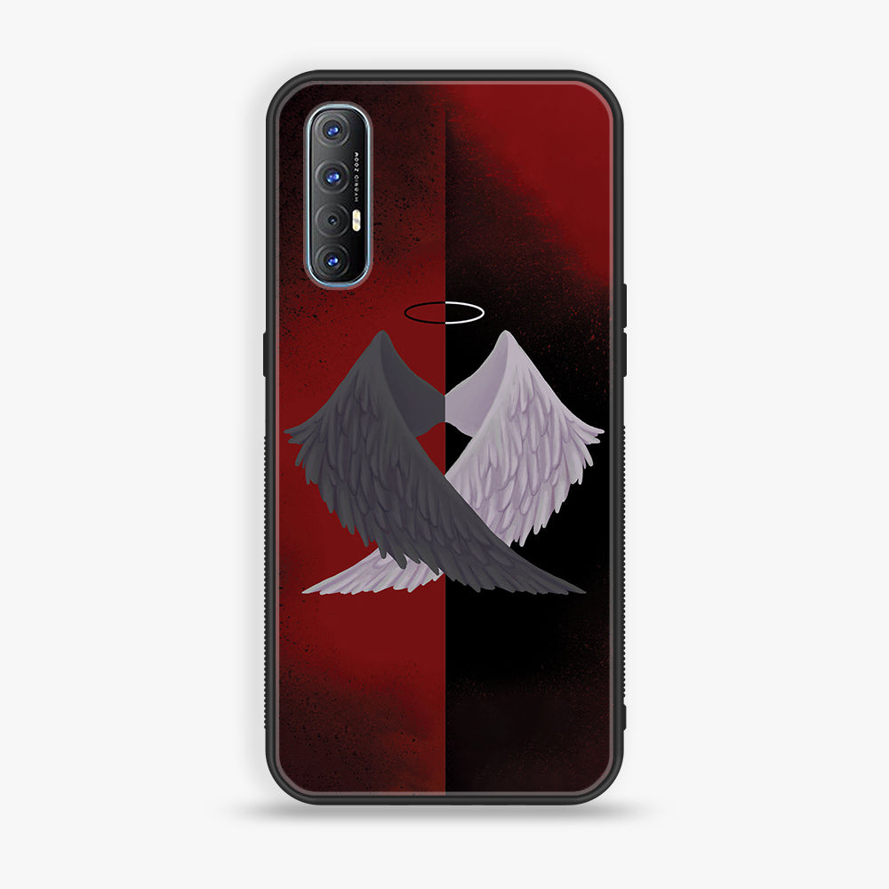 Oppo Reno 3 Pro 5g - Angel Wings 2.0 Series - Premium Printed Glass soft Bumper shock Proof Case