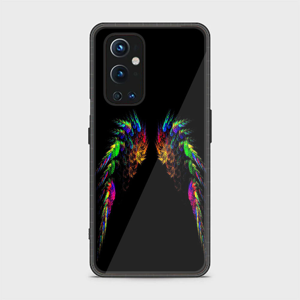 OnePlus 9 Pro - Angel Wings Series - Premium Printed Glass soft Bumper shock Proof Case