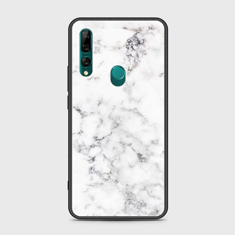 Huawei Y9 Prime (2019) - White  Marble Series - Premium Printed Glass soft Bumper shock Proof Case