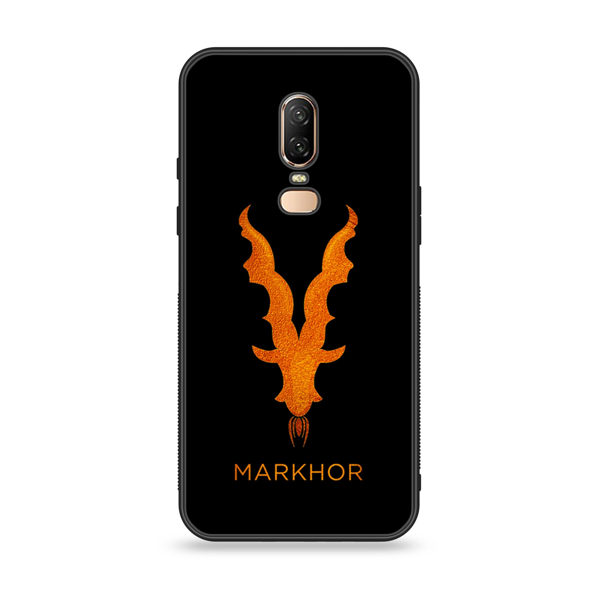OnePlus 6 - Markhor  Series - Premium Printed Glass soft Bumper shock Proof Case