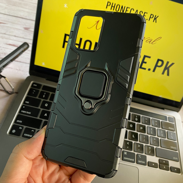 Oppo A95/A74/F19 Upgraded Ironman with holding ring and kickStand Hybrid shock proof case