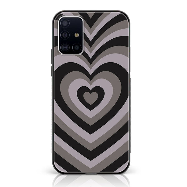 Samsung Galaxy A51 Heart Beat Series Premium Printed Glass soft Bumper shock Proof Case