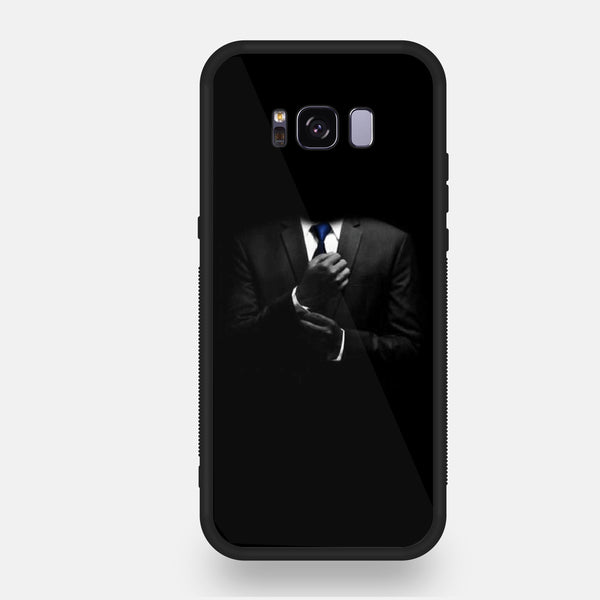 Samsung Galaxy S8 Black Art Premium Printed Glass soft Bumper shock Proof Case