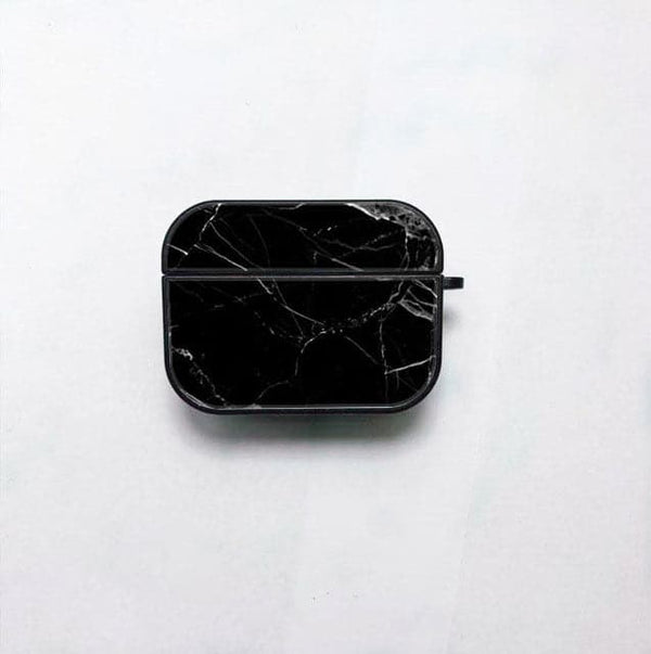 Apple Airpods 3 Black Marble Series Premium Print with holding clip