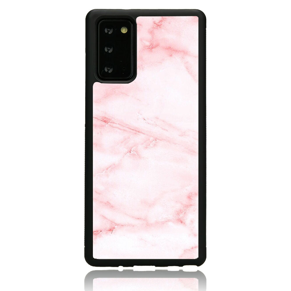 Samsung Galaxy Note 20 - Pink Marble Series - Premium Printed Glass soft Bumper shock Proof Case