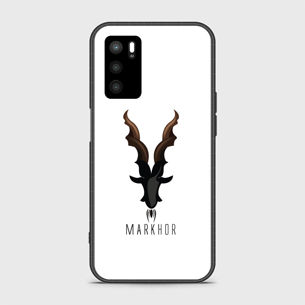 OPPO A16 - Markhor Series - Premium Printed Glass soft Bumper shock Proof Case