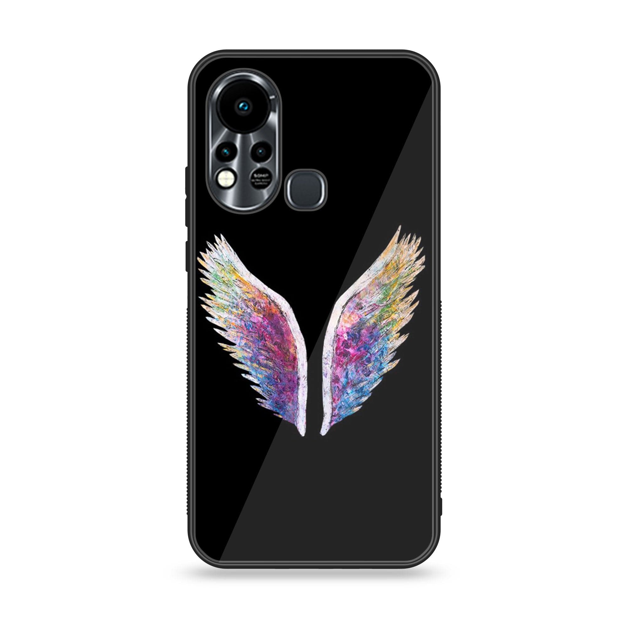 Infinix Hot 11S NFC  Angel Wings Series Premium Printed Glass soft Bumper shock Proof Case