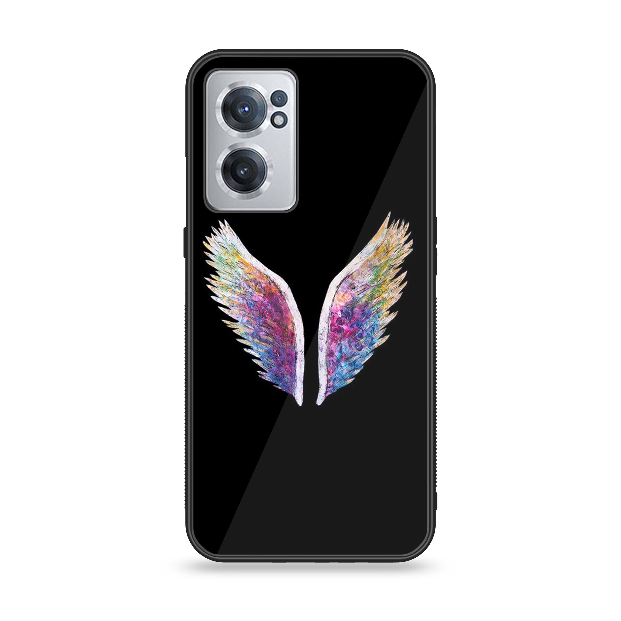 OnePlus Nord CE 2 5G - Angel Wings Series - Premium Printed Glass soft Bumper shock Proof Case