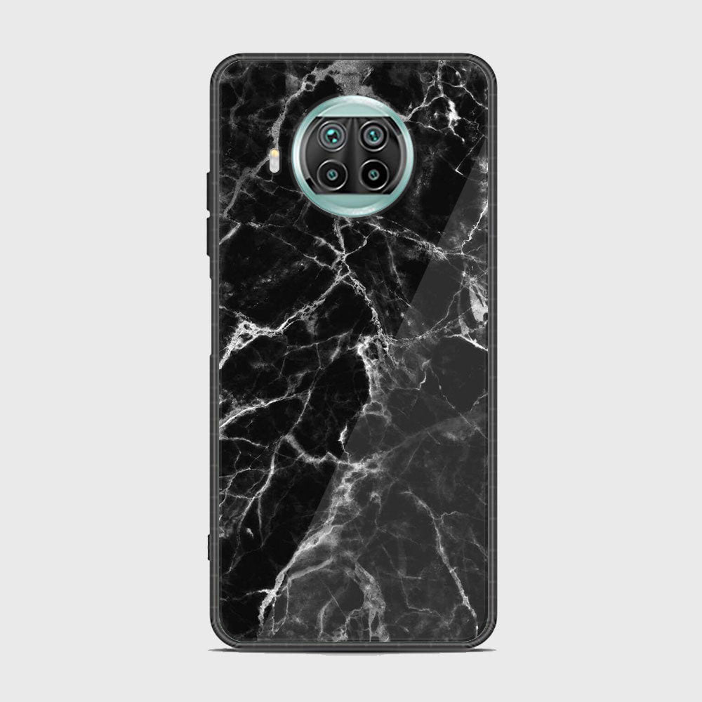 Xiaomi Mi 10T Lite Black Marble Series Premium Printed Glass soft Bumper shock Proof Case