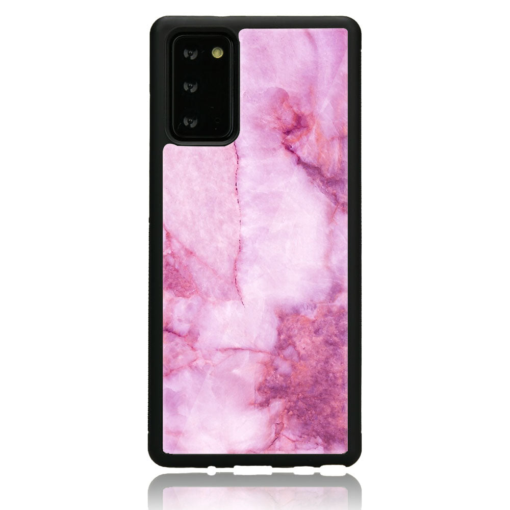 Samsung Galaxy Note 20 - Pink Marble Series - Premium Printed Glass soft Bumper shock Proof Case