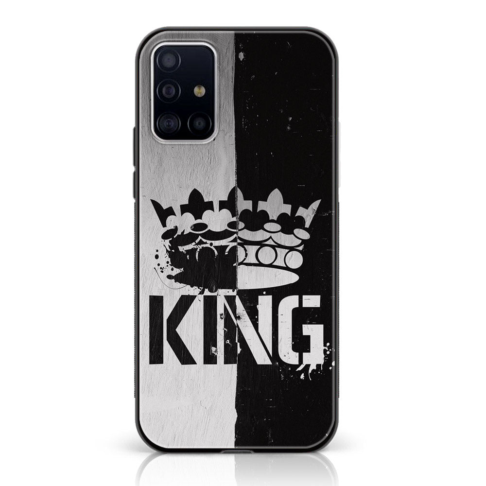Samsung Galaxy A51 - King Series V 2.0  Series - Premium Printed Glass soft Bumper shock Proof Case