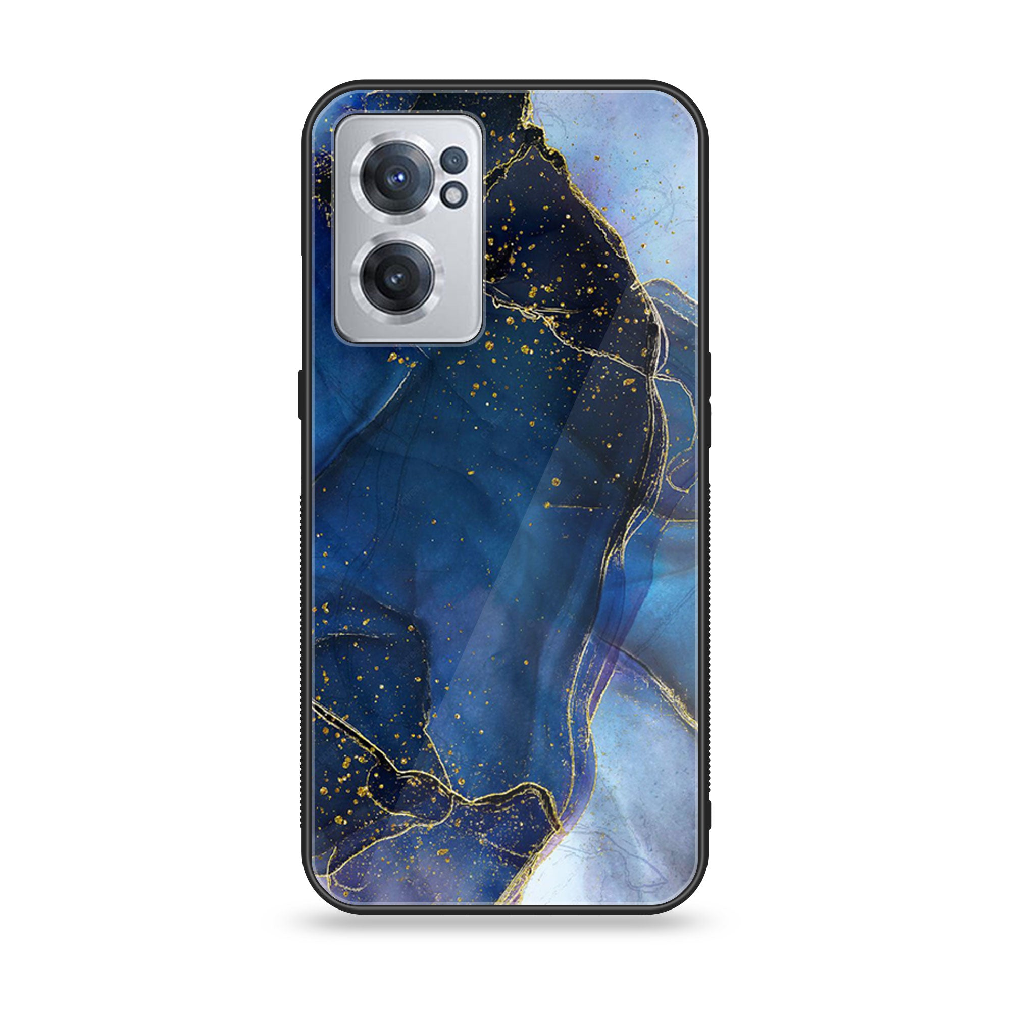 OnePlus Nord CE 2 5G - Blue Marble Series - Premium Printed Glass soft Bumper shock Proof Case