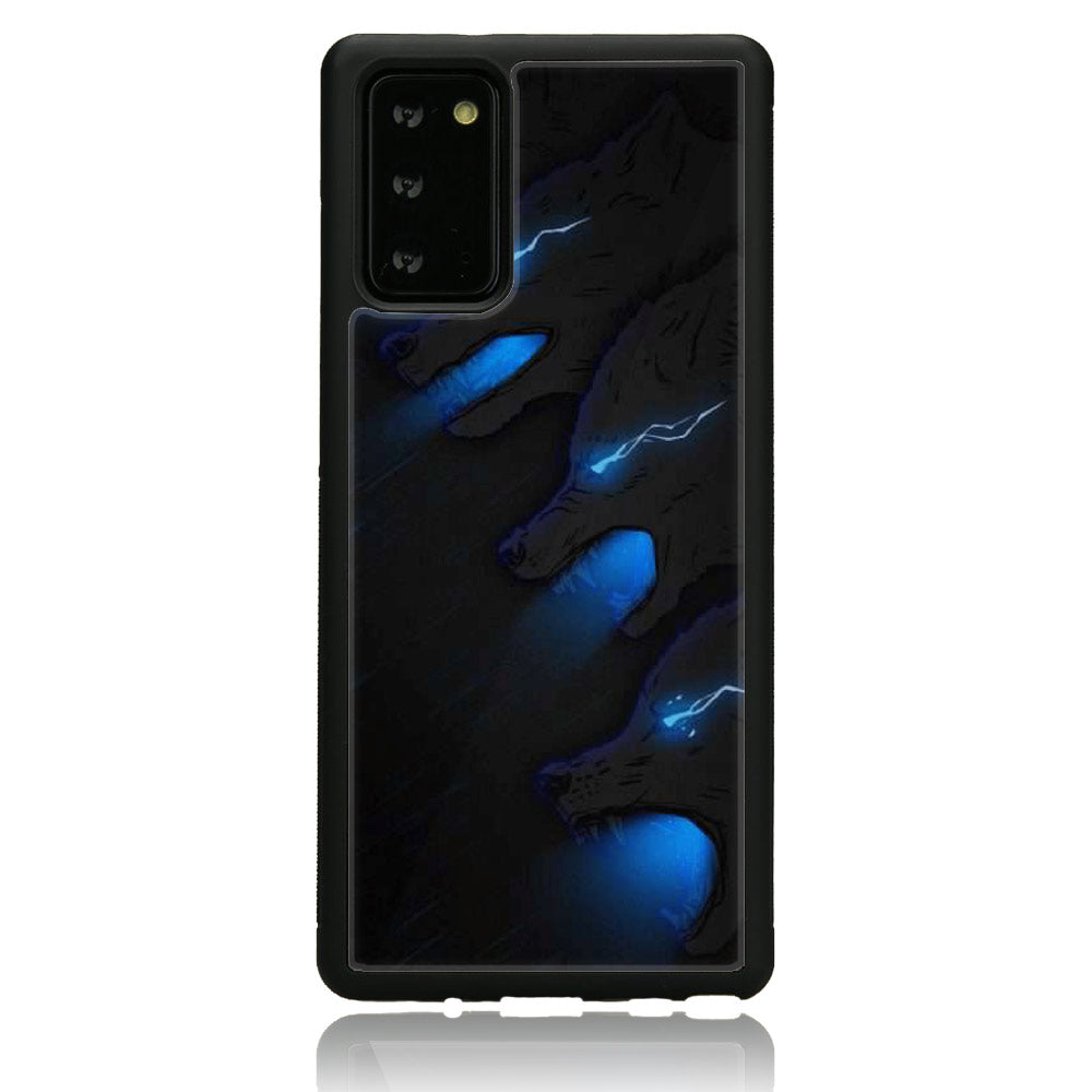 Samsung Galaxy Note 20 - Black Art Series - Premium Printed Glass soft Bumper shock Proof Case