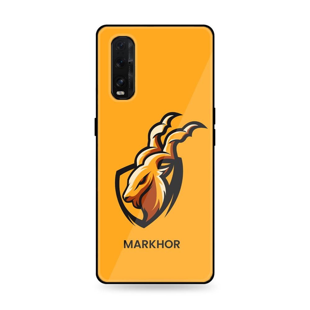 Oppo Find X2 -Markhor Series - Premium Printed Glass soft Bumper shock Proof Case