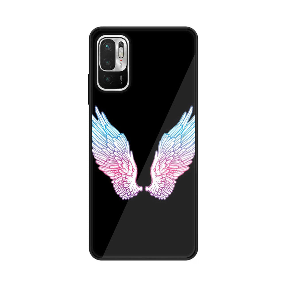 Xiaomi Redmi Note 10 5G - Angel Wings Series - Premium Printed Glass soft Bumper shock Proof Case