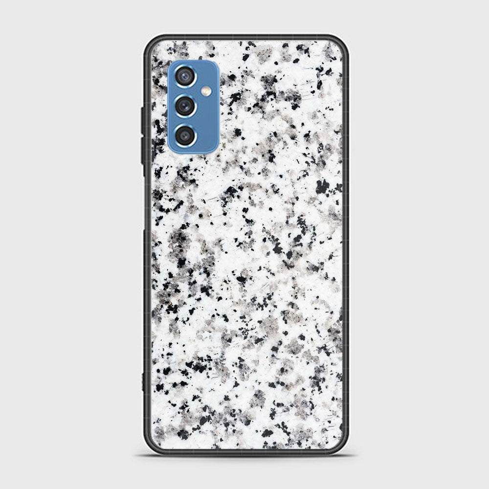 Samsung Galaxy M52 5G -White Marble Series - Premium Printed Glass soft Bumper shock Proof Case