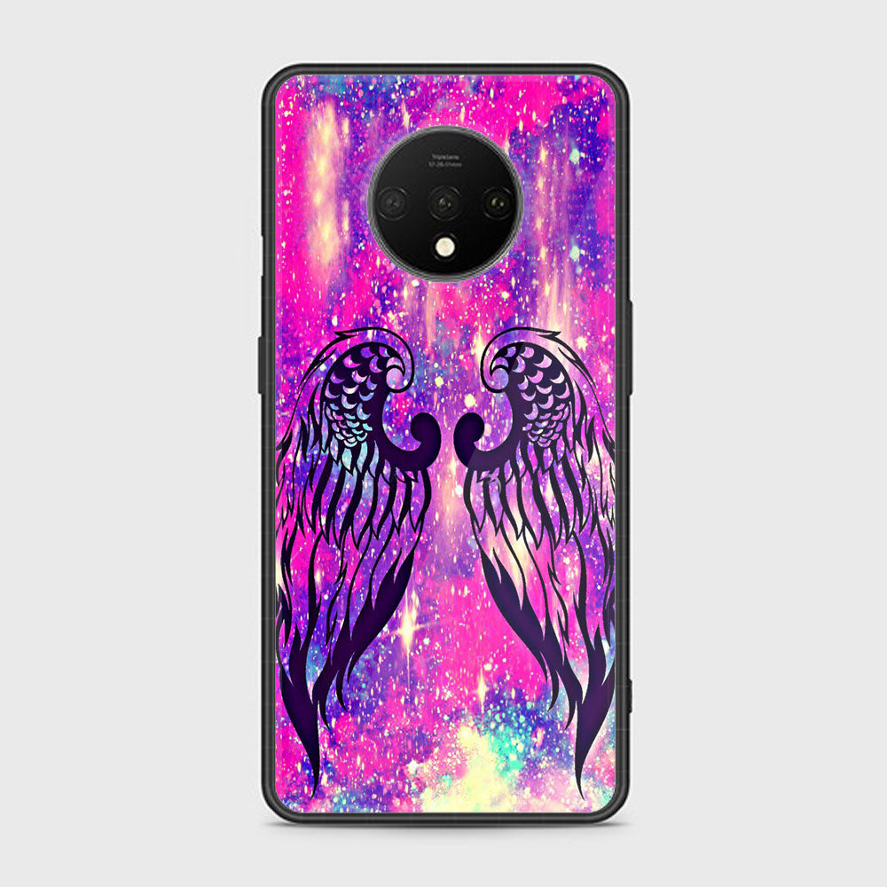 OnePlus 7T- Angel Wings Series - Premium Printed Glass soft Bumper shock Proof Case