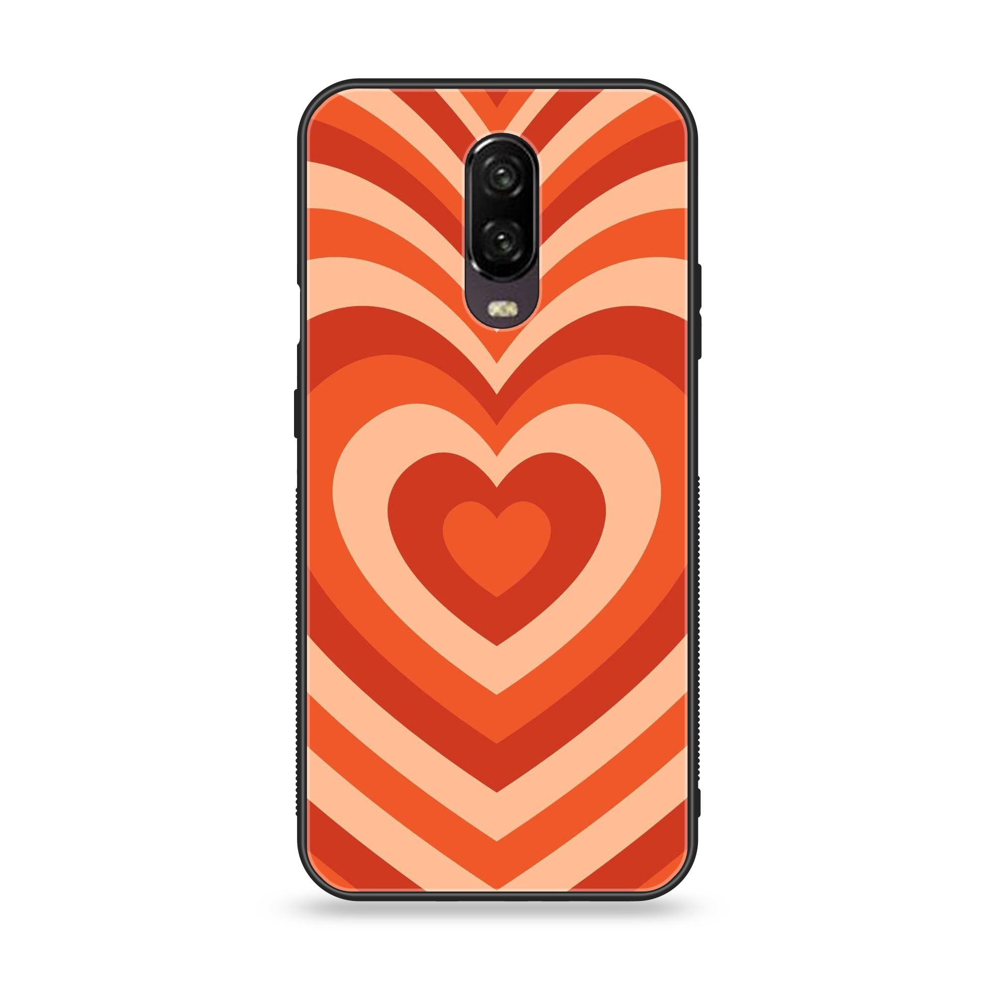 OnePlus 6T - Heart Beat Series - Premium Printed Glass soft Bumper shock Proof Case
