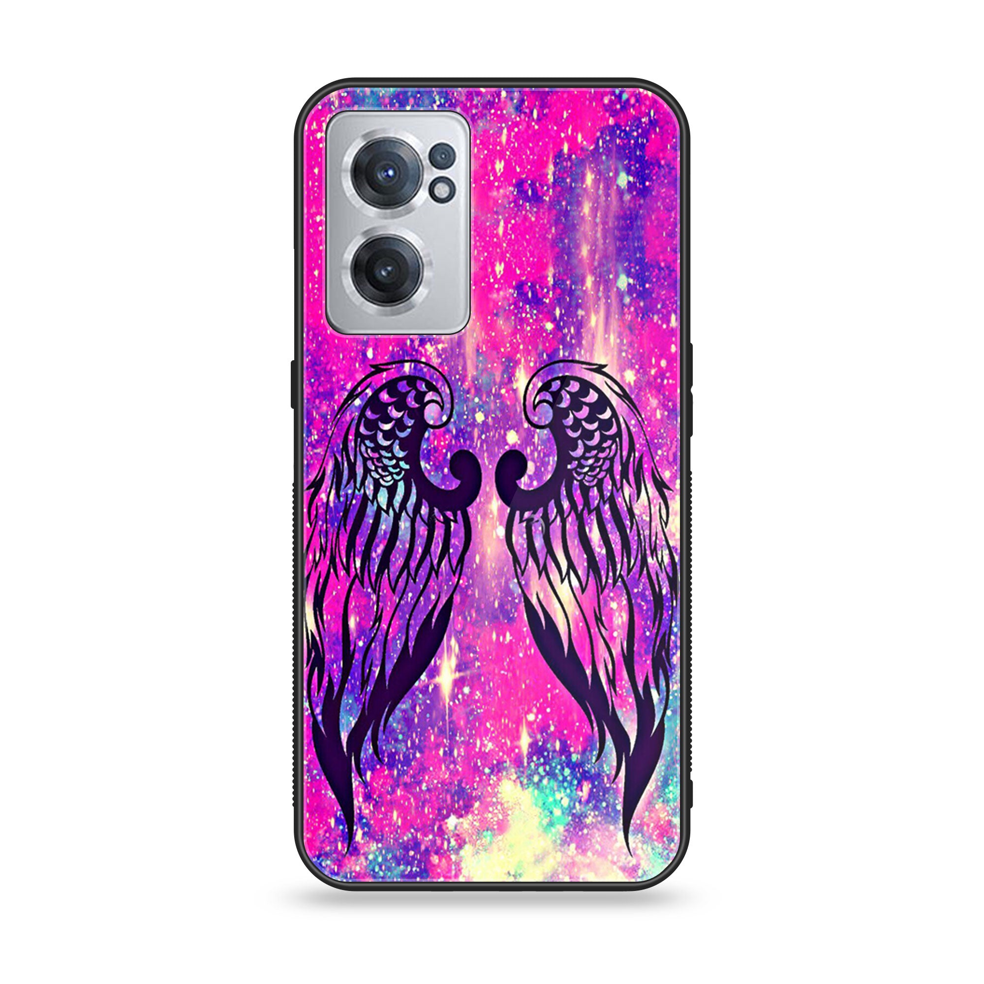 OnePlus Nord CE 2 5G - Angel Wings Series - Premium Printed Glass soft Bumper shock Proof Case