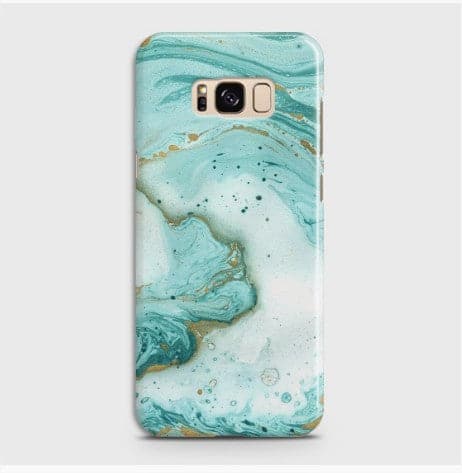 SAMSUNG GALAXY S8 plus Aqua Blue Marble Case