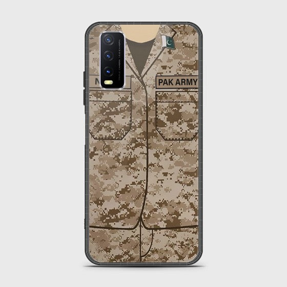 Vivo Y11s Army Costume Glass Customized Case