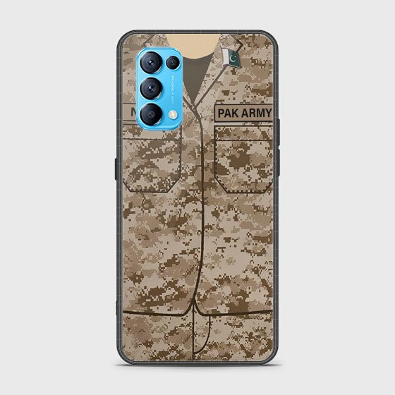 Oppo Find X3 Lite Army Costume Glass Customized Case