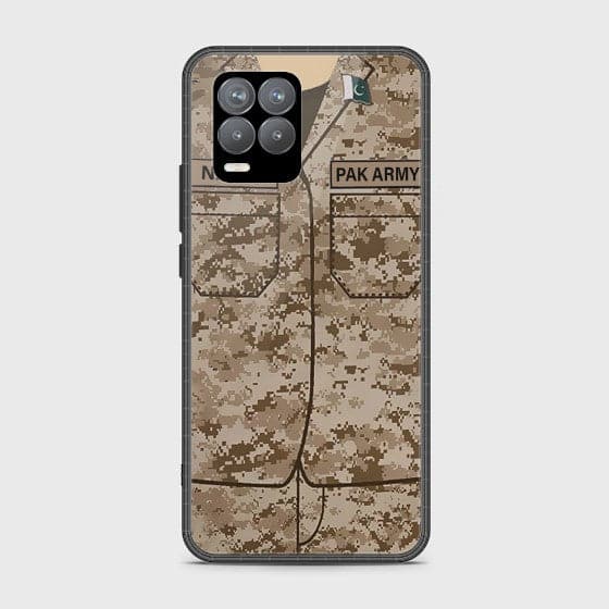 Realme 8 Army Costume Glass Customized Case