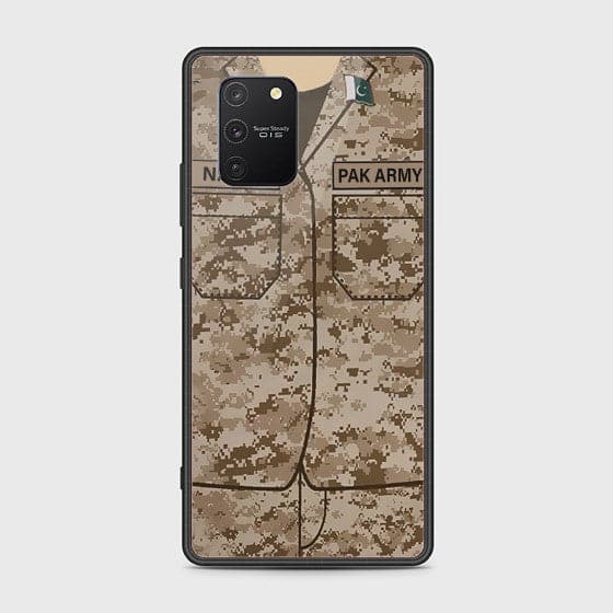Samsung Galaxy A91 Army Costume Glass Case