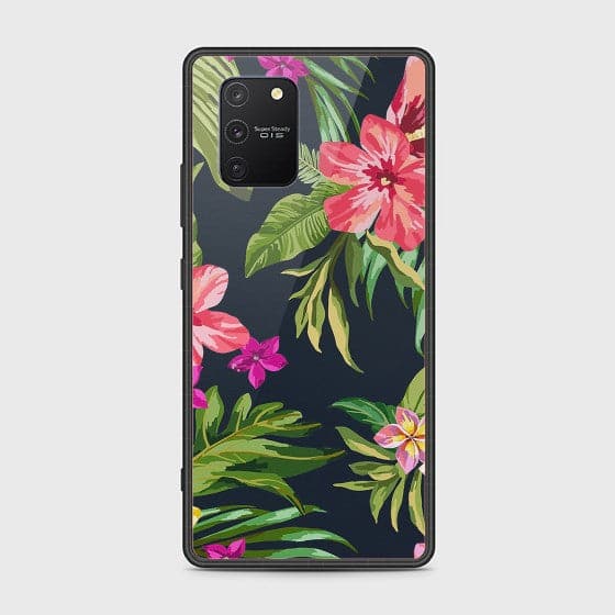 Samsung Galaxy A91 Exotic Floral Design Glass Case