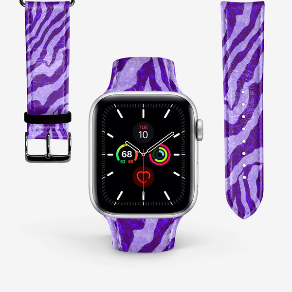 Apple Watch Premium Leather Strap Zebra Series Design 02