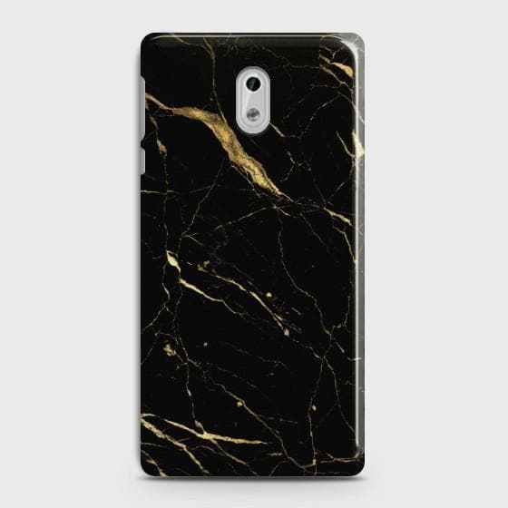 Nokia 3 Classic Golden Black Marble Case