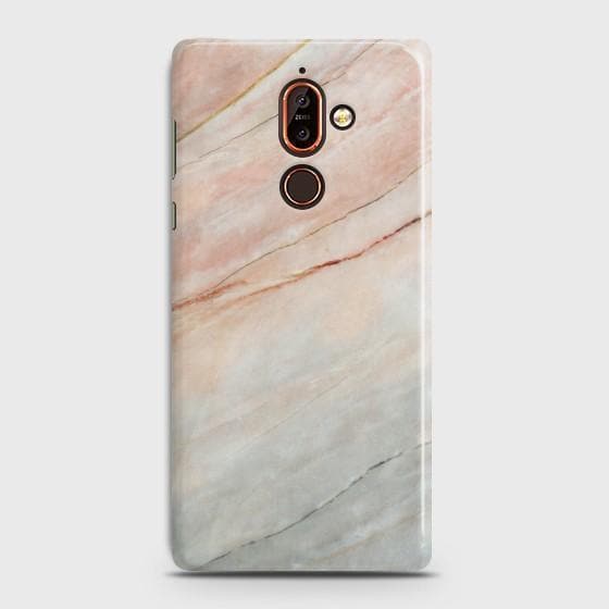 Nokia 7 Plus Smoked Coral Marble Case