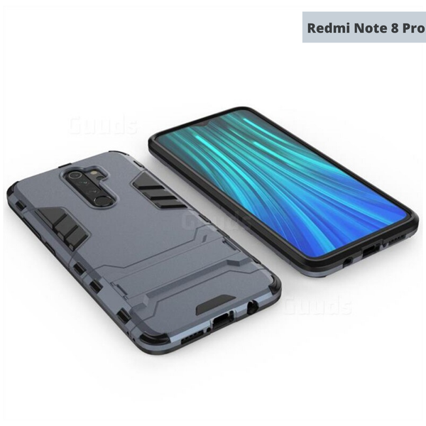 Redmi Note 8 Pro Hybrid TPU+PC iron man Case & Cover with kickstand