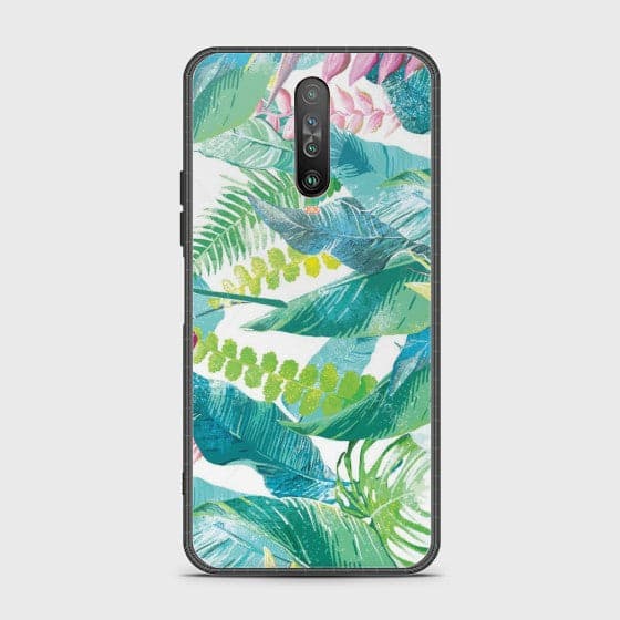 Xiaomi Redmi K30 Retro Palm Leaves Glass Case