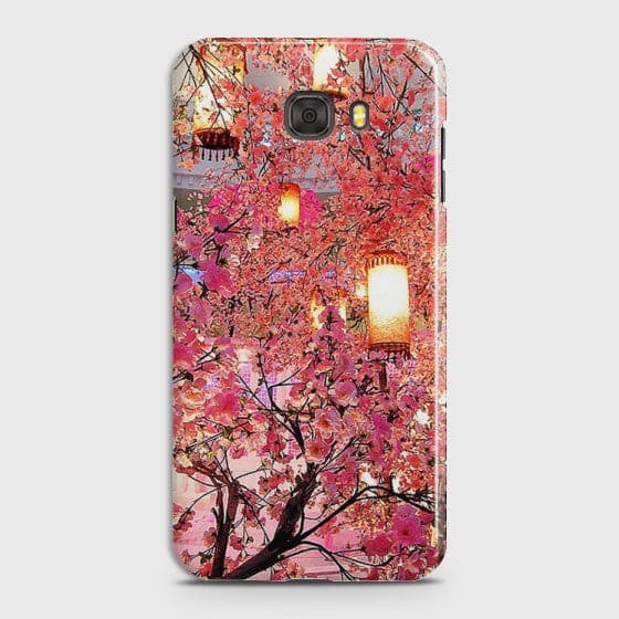 SAMSUNG GALAXY C7 PRO Pink blossoms Lanterns Case