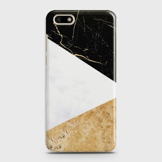 HUAWEI Y5 PRIME 2018 Gold Marble collage Case