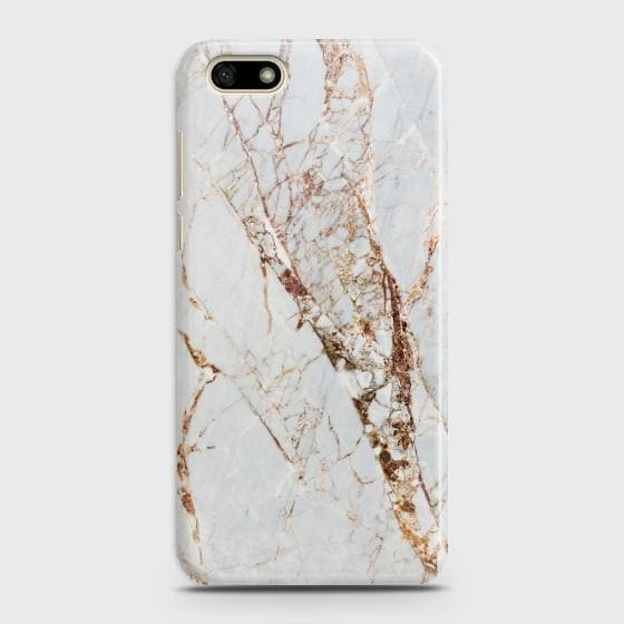 HUAWEI Y5 PRIME 2018 White & Gold Marble Case