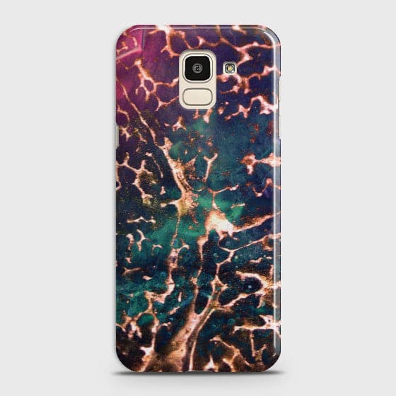 SAMSUNG GALAXY J6 (2018) Teal Amazing Marble Design Case