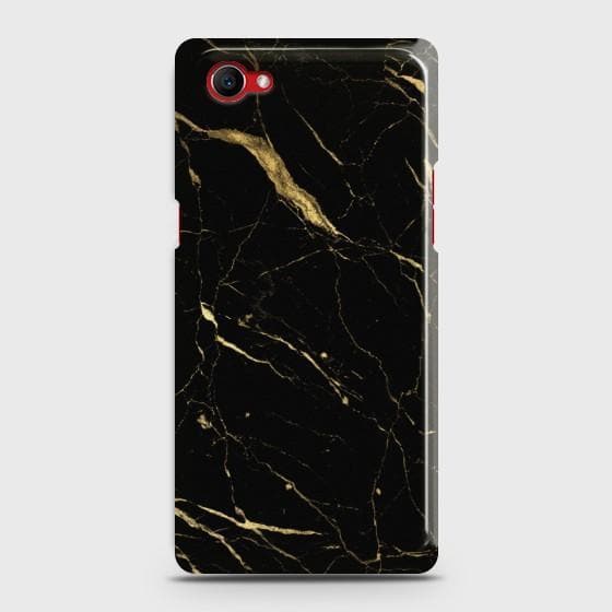 Oppo F7 Youth Classic Golden Black Marble Case