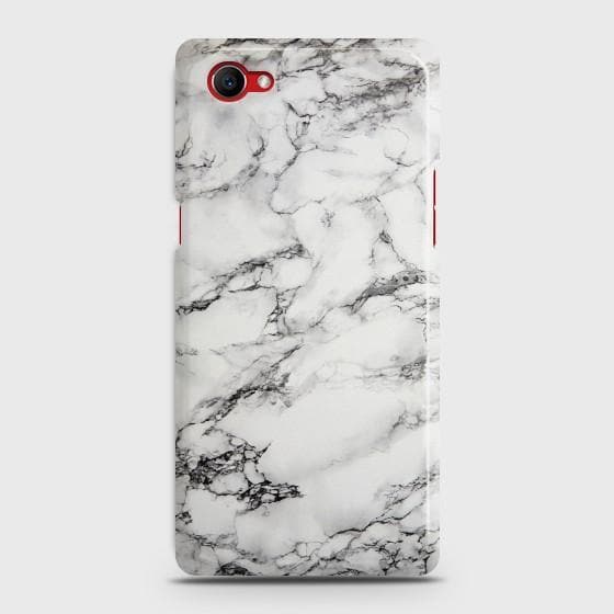 Oppo F7 Youth Trendy White Marble Case