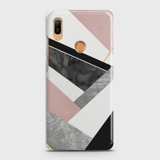 HUAWEI Y6 PRIME 2019 Geometric Luxe Marble Case