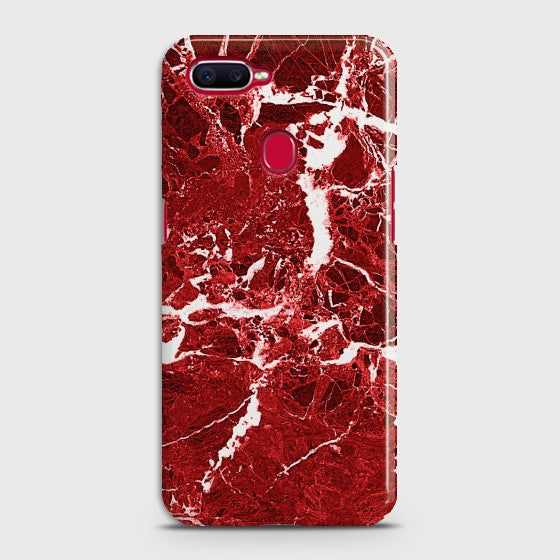 OPPO A5s Deep Red Marble Case
