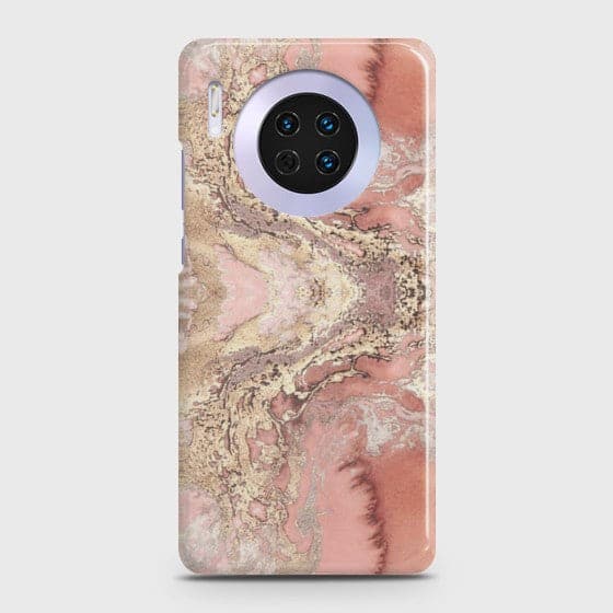 Huawei Mate 30 Trendy Chic Rose Gold Marble Case