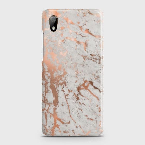 HUAWEI Y5 2019 Chic Rose Gold Chrome Style Print Case