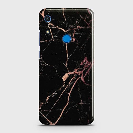 Huawei Y6s (2019) Black Rose Gold Marble Case