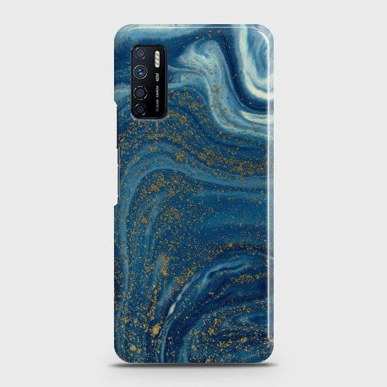Infinix Note 7 Lite Blue Liquid Marble Case