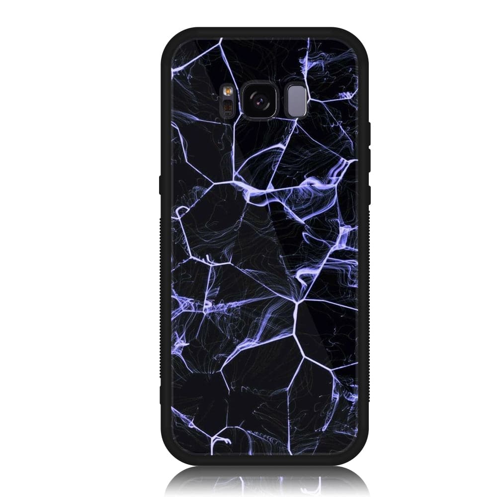 Galaxy S8 Plus - Black Marble Series - Premium Printed Glass soft Bumper shock Proof Case